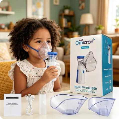 Portable Mesh Nebulizer for Kids & Adults 🫁💙
